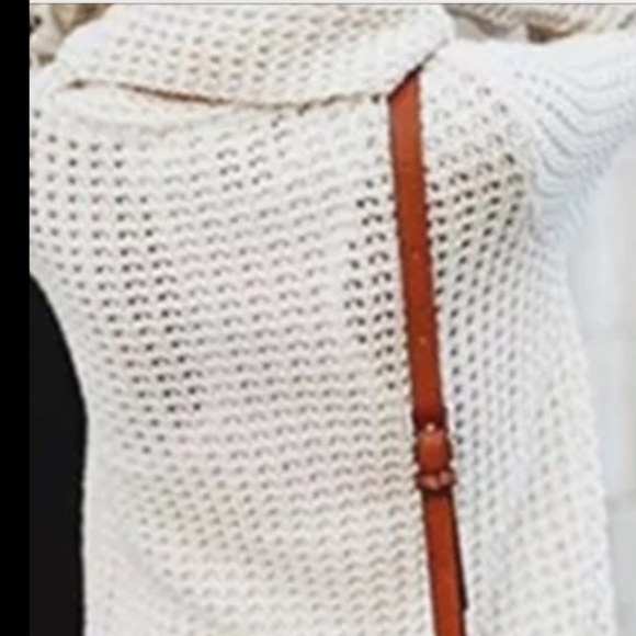 Cream Cowl Neck Knit Button Sweater Top - Picture 5 of 8